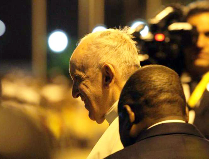 Pope Francis arrives in Maputo, Mozambique on Sept. 4.