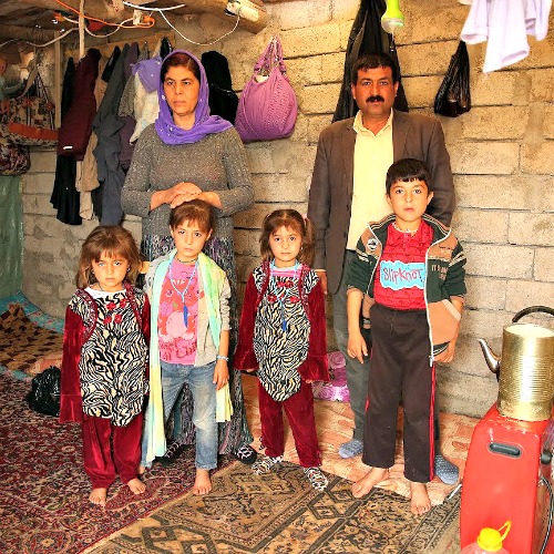 Refugees who have fled from ISIS and arrived in Ankawa, in the northern part of Erbil, Iraq.
