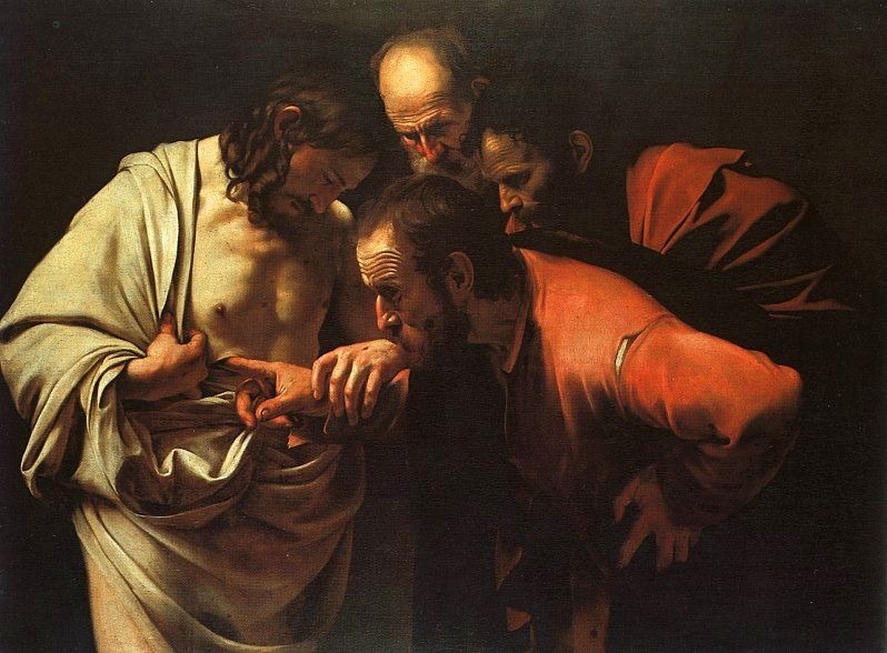 The Incredulity of Thomas (Caravaggio, 1602)