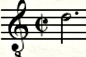 Beginning of the head motif of Palestrina's 'Missa Papae Marcelli,' one of the most widely known pieces of polyphony.
