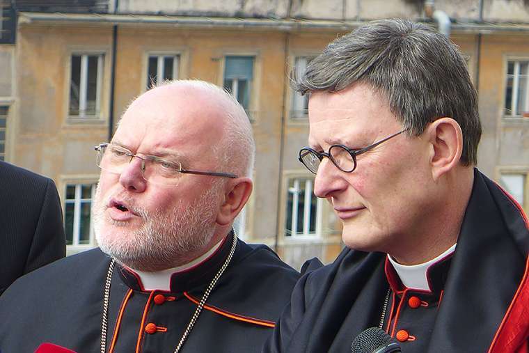 Cardinal Reinhard Marx of Munich and Freising and Cardinal Rainier Woelki of Cologne, Germany, in Rome, March 14, 2013. 