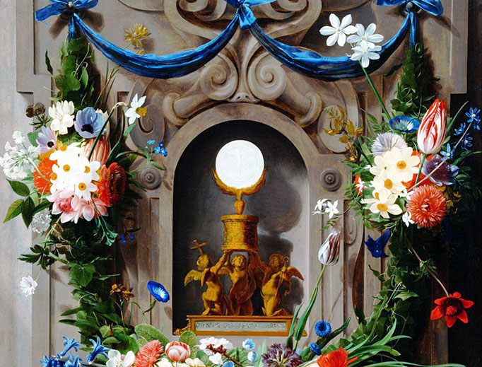 Jan Anton van der Baren, “Eucharist in a Garland”, c. 1635-1659