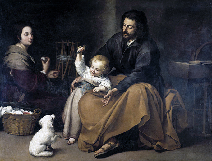 Bartolomé Esteban Murillo, “The Holy Family with a Bird”, ca. 1650