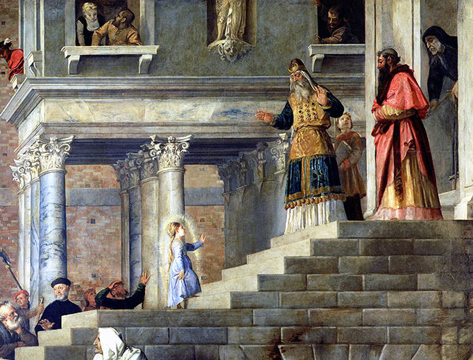 Titian, “The Presentation of the Virgin Mary in the Temple of Jerusalem,” c. 1536