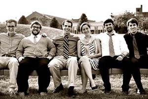 From left, Marc Barnes, Joseph Antoniello, Emilio Marquez, Samantha McCoy, Patrick Walters and Matthew Seal of The Harmonium Project.

