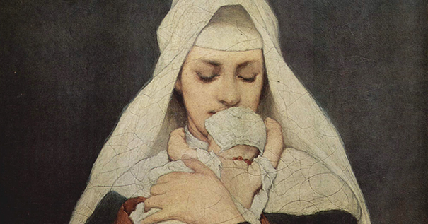 Gabriel von Max (1840-1915), "Findelkind"