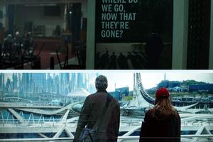 Avengers: Endgame (top) addresses cataclysmic themes on the big screen by leaving God out of questions pertaining to ‘the end,’ while Tomorrowland (bottom) offers its take on utopianism.