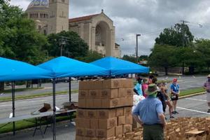 Catholic Charities of the Archdiocese of Washington at the National Shrine on Friday July 10, 2020. 