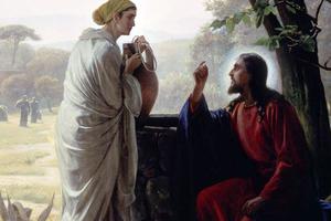 Carl Heinrich Bloch (1834-1890), “Christ and the Woman at the Well” — “You are right in saying, ‘I do not have a husband.’For you have had five husbands, and the one you have now is not your husband. What you have said is true.” (John 4:17-18) Carl Heinrich Bloch (1834-1890), “Christ and the Woman at the Well” — “You are right in saying, ‘I do not have a husband.’For you have had five husbands, and the one you have now is not your husband. What you have said is true.” (John 4:17-18)