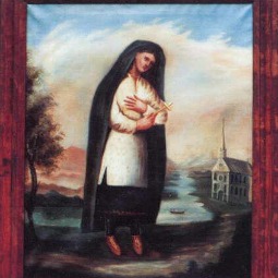 Oldest known portrait of Kateri Tekakwitha, circa 1690 by Father Chaucheti&#232;re.