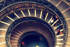 Staircase at the Vatican Museums on Nov. 12