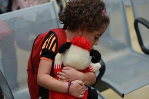 The Corridori Umanitari event at the Fiumicinio Airport in Rome, Italy, where 70 refugees were welcomed by the Saint Egidio Community, the Federation of the Evangelical Churches and the Waldesian Church on Oct. 24, 2016.
