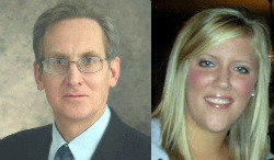 Mike Hoey and Kayla Muck of the Missouri Catholic Conference