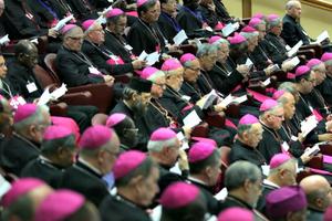 Delegates to the Synod of Bishops on the family meet on Oct. 14. Delegates to the Synod of Bishops on the family meet on Oct. 14.