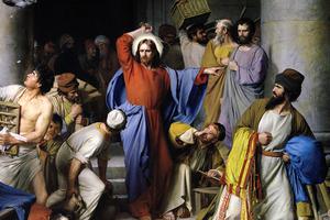 Carl Bloch (1834-1890), “The Cleansing of the Temple”