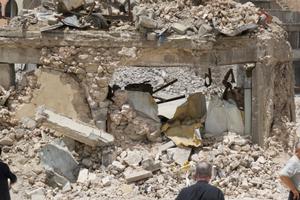 Destruction is seen in the Old City of Mosul May 26. 