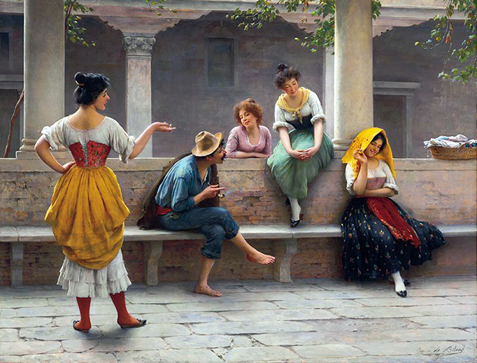 Eugen von Blaas, “Gossip”, 1903 Eugen von Blaas, “Gossip”, 1903