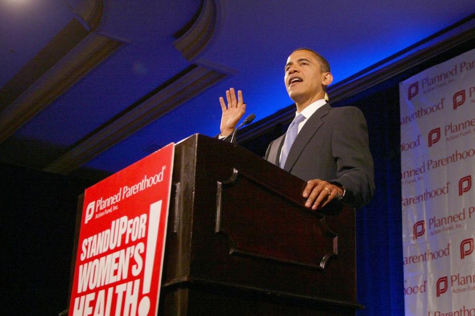 Barack Obama at Planned Parenthood conference.