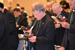 The U.S. bishops pray at their fall meeting in Baltimore