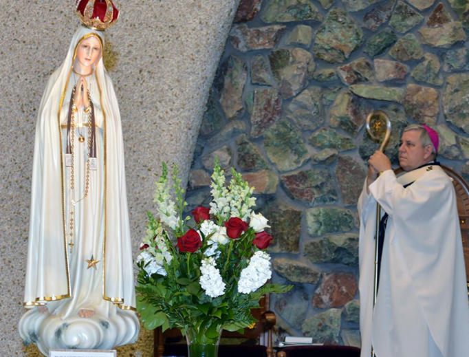 Milwaukee Archbishop Jerome E. Listecki at St. Veronica’s Church during the entrustment ceremony.