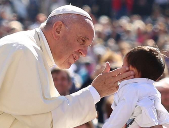 Pope Francis at the general audience April 20, 2016.
