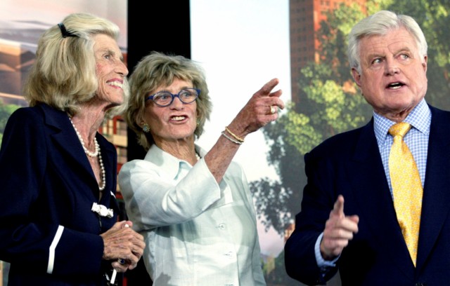 Eunice Kennedy Shriver (l.), Jean Kennedy Smith and Sen. Edward Kennedy, D-Mass, together in Boston in July 2004.