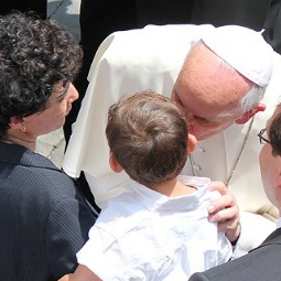 Pope Francis greets the crowd for the Angelus.
