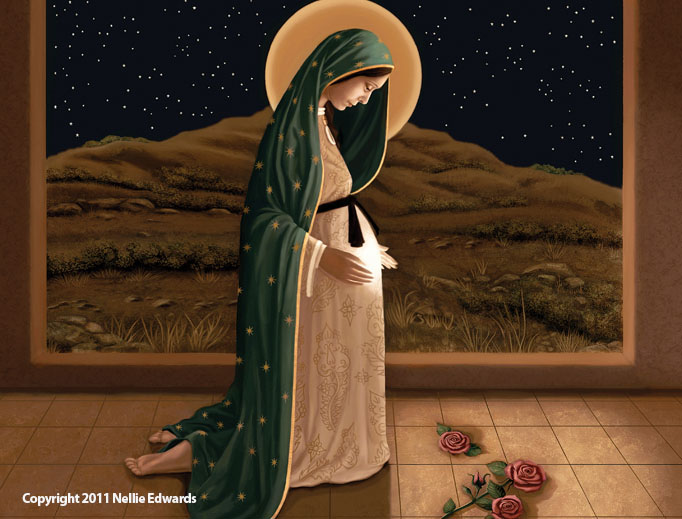 ‘MOTHER OF LIFE.’ Our Lady of Guadalupe is a popular image by artist Nellie Edwards. 