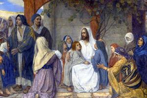 Juliaan De Vriendt (1842–1935), “Suffer the Little Children Come to Me”