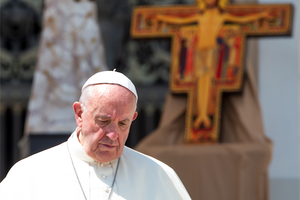 Pope Francis at meeting with young people in St. Peter's Square, Aug. 12, 2018. 