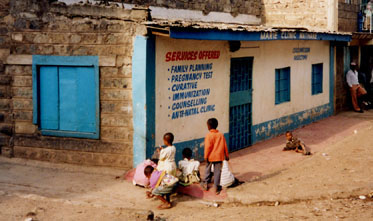 'Reproductive health' clinic in Kenya.