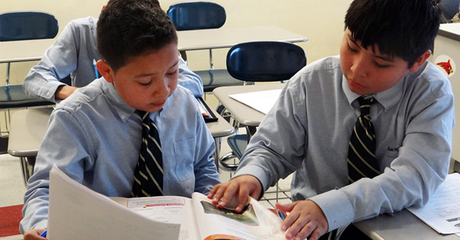 Students study at San Miguel School in Washington, DC. Photo courtesy of San Miguel School.