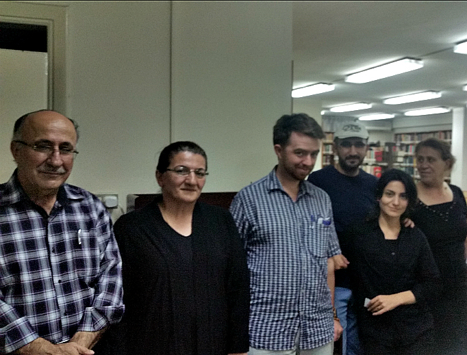 From top to bottom: the author and an Iraqi Christian refugee family; the Latin parish of Fuheis; the Melkite old cathedral in Amman; an icon of St. Elijah; children doing their homework at the Pontifical Mission Library in Amman; this Iraqi Christian was a chemisty teacher in Mosul; this young Iraqi Christian, here with his mother, drew this picture of Christ on the feast of Our Lady of the Rosary.