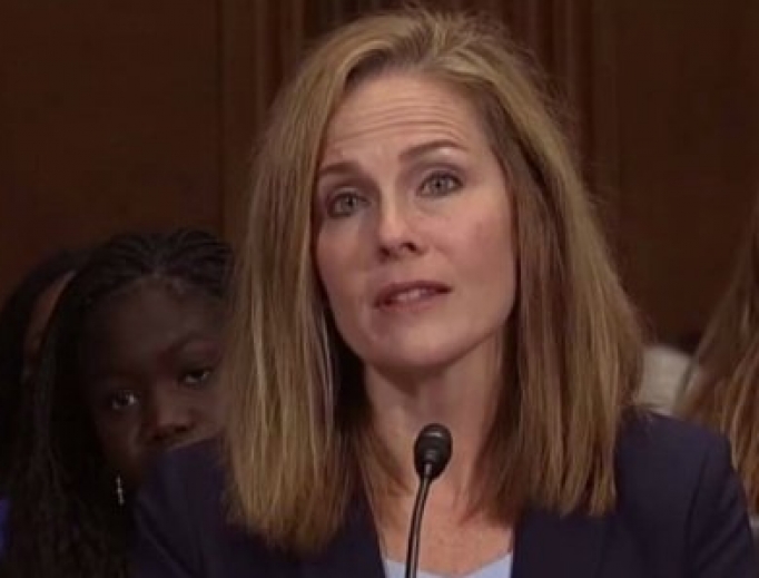 Amy Coney Barrett at the Sept. 6, 2017, hearing.