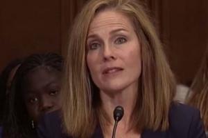Amy Coney Barrett at the Sept. 6 hearing.