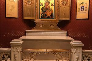 The altar dedicated to the Blessed Mother Mary, Our Lady of Perpetual Help Shrine where Sheen is to be entombed.