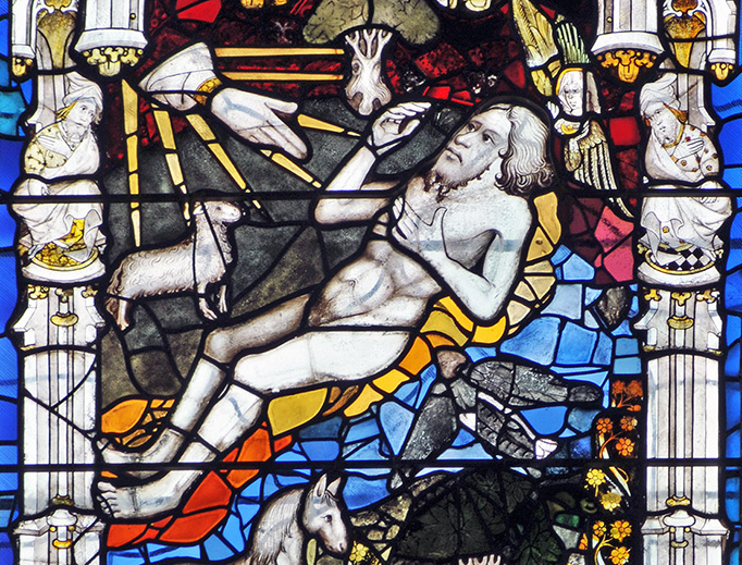 “Creation of Man,” York Minster, Great East Window, ca. 1405
