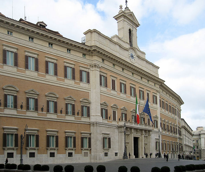 Palazzo di Montecitorio in Rome where Italy's Lower House sits.