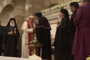 The Pope called for respect for human rights, especially the right to religious liberty, while in Egypt last month.