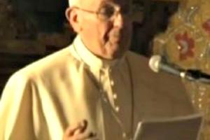 Pope Francis at the San Francisco church in Quito, Ecuador on July 7.