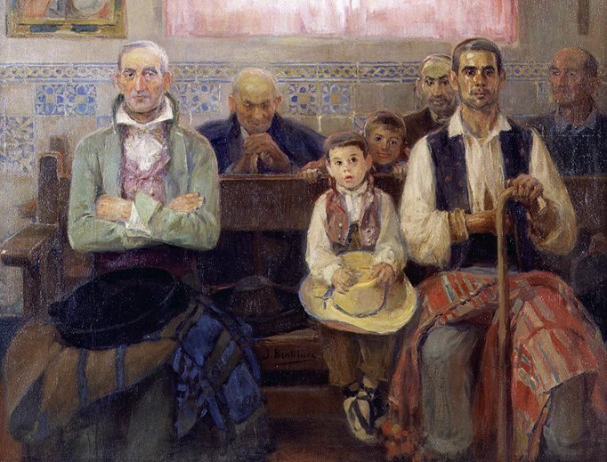 José Benlliure y Gil (1855–1937), “Mass in the Chapel”