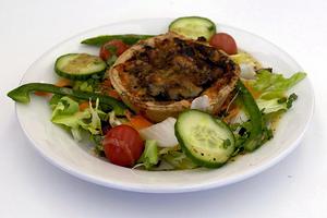 An ‘Ember Day’ pie, from a 14th-century English recipe found in the John Rylands Library in Manchester.
