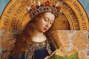 Jan van Eyck, detail from “Adoration of the Lamb” (Ghent Altarpiece), 15th century