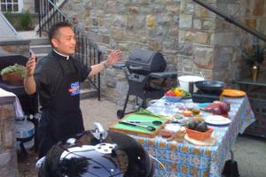 Father Leo prepares to Flay an Iron Chef.