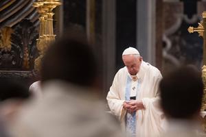 Pope Francis on the Solemnity of the Mary, Mother of God, 2020. 