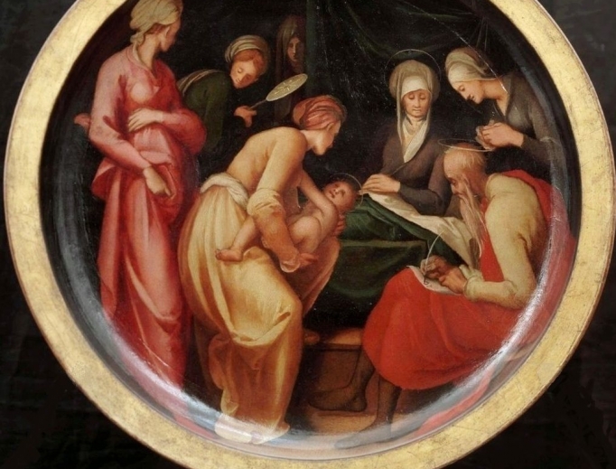 Birth of John the Baptist by  Pontormo, c 1526.