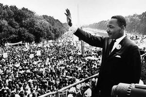 Dr. Martin Luther King giving his ‘I Have a Dream’ speech during the March on Washington in Washington, D.C., Aug. 28, 1963. 