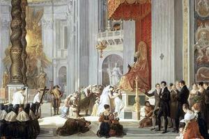 Hortense Haudebourt-Lescot, “The Kissing of the Feet in St. Peter’s Basilica,” 1812 Hortense Haudebourt-Lescot, “The Kissing of the Feet in St. Peter’s Basilica,” 1812