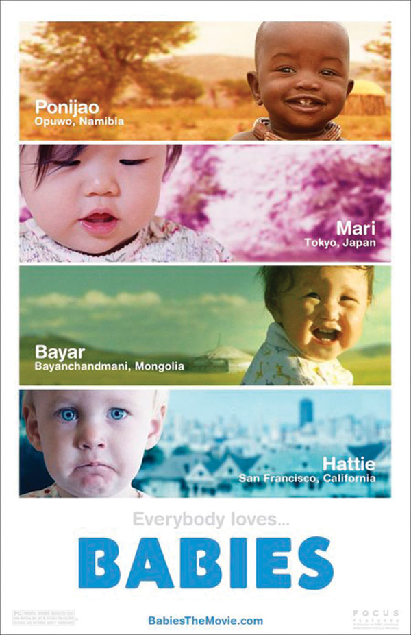 LIFE 4 BABIES. Babies takes us to four corners of the world into four households
that welcome four babies with love and joy. 