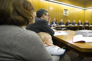 Davide Paloni, the 'synod baby,' attends a working-group session at the synod on the family last fall.